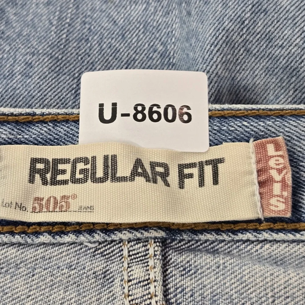 Levi's 505 Men Jeans 36X34 Light Blue Y2K‎ Denim Straight Fit 34